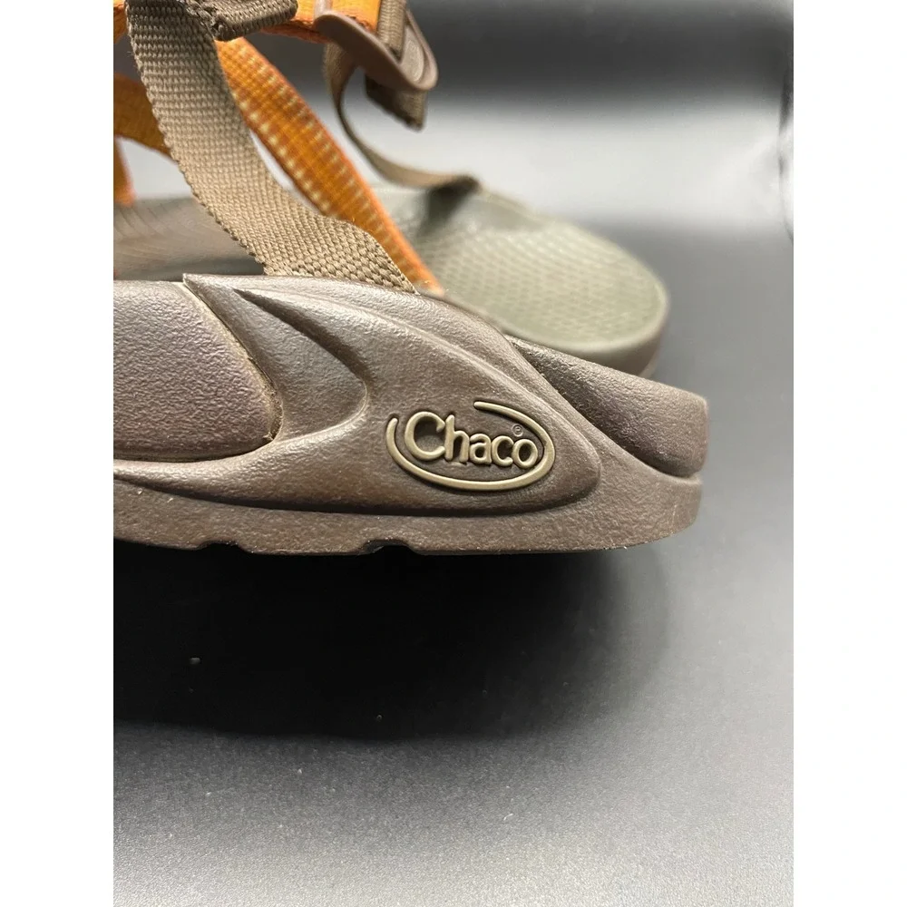 Chaco Z Cloud 2 Womens Sandals Orange Brown Strappy Toe Loop Sport Hiking Shoes